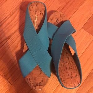 Turquoise Criss Cross Wedges